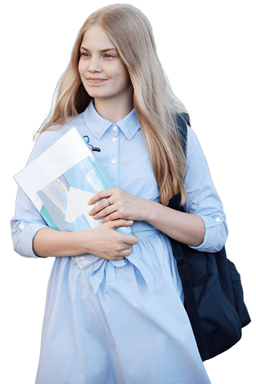 model student in a blue dress with a backpack not 2022 12 10 01 23 09 utc2